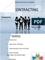 Subcontracting: Presented by