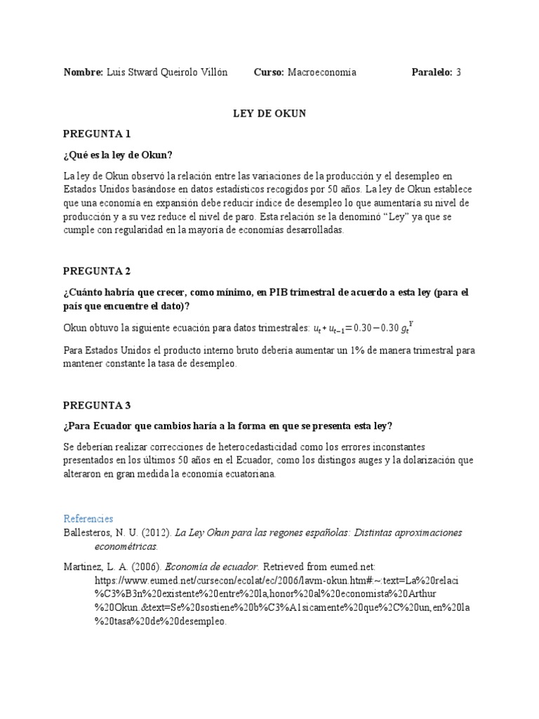 Ley de Okun PDF