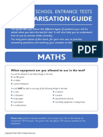 CEM 2020 11 Maths Familiarisation Sheet