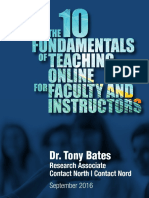 The 10 Fundamentals of Teaching Online For Faculty and Instructors - September 2016