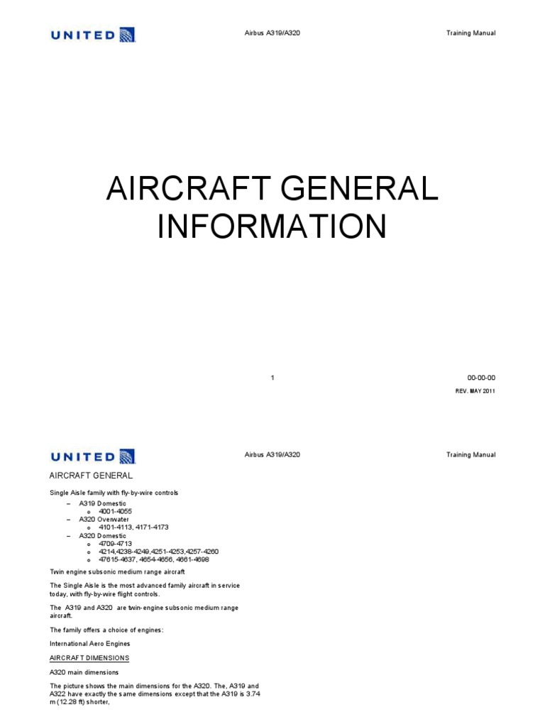 United Airlines A319/A320 Overview | PDF | Composite Material