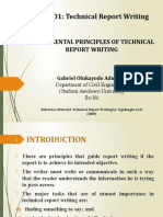 Fundamental Principles of Technical Report Writing