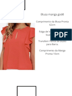 Descrição Da Blusa Evasê