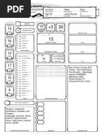 Empty Character Sheet For 5th Edition D&D