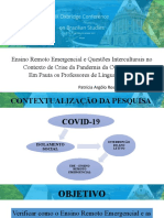 Ensino Remoto Emergencial e Questões Interculturais No Contexto de Crise Da Pandemia Da COVID