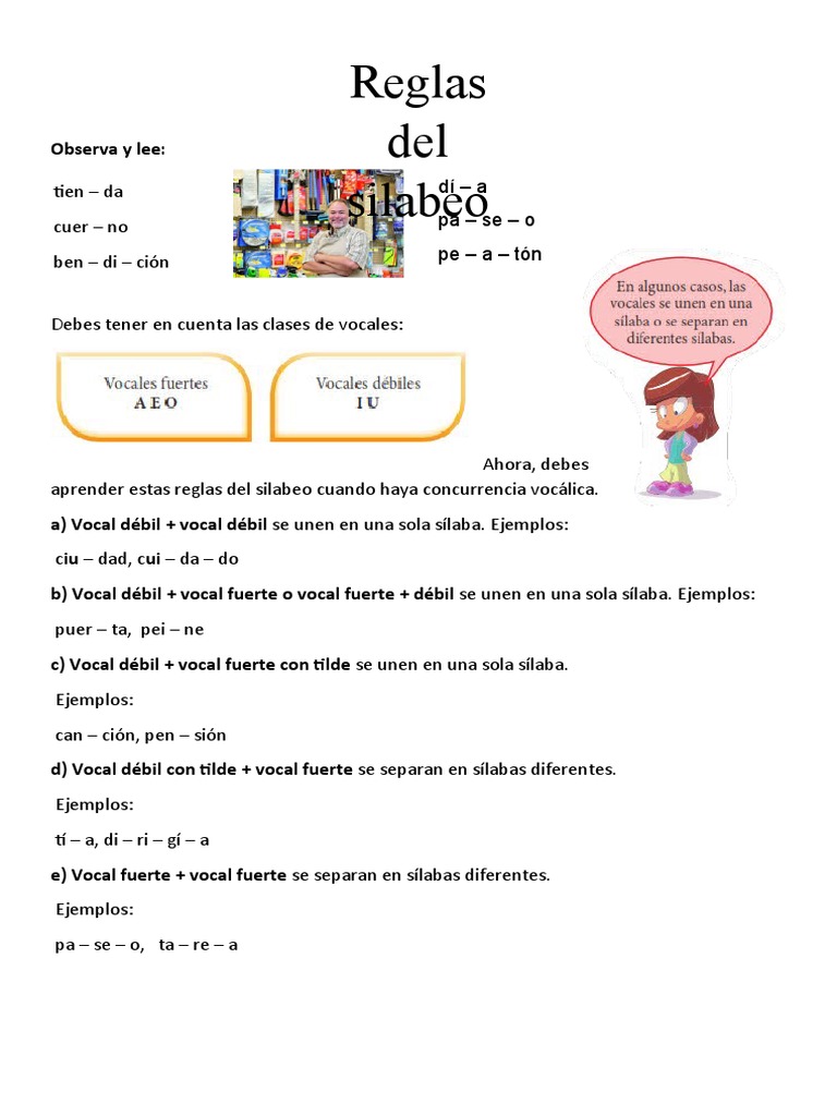 Reglas de Silabeo | PDF