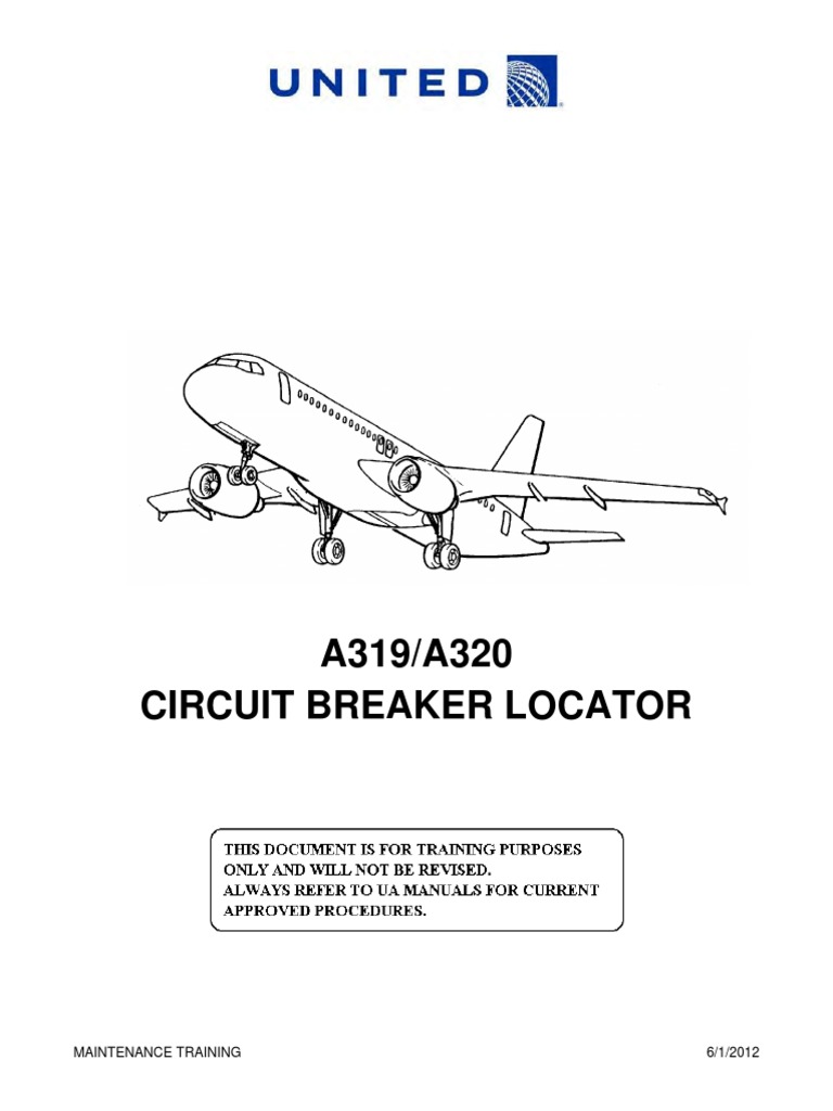 United A319A320 Circuit Breaker Panels Guide PDF Power Engineering