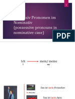 Possessiv Pronomen Im Nominativ