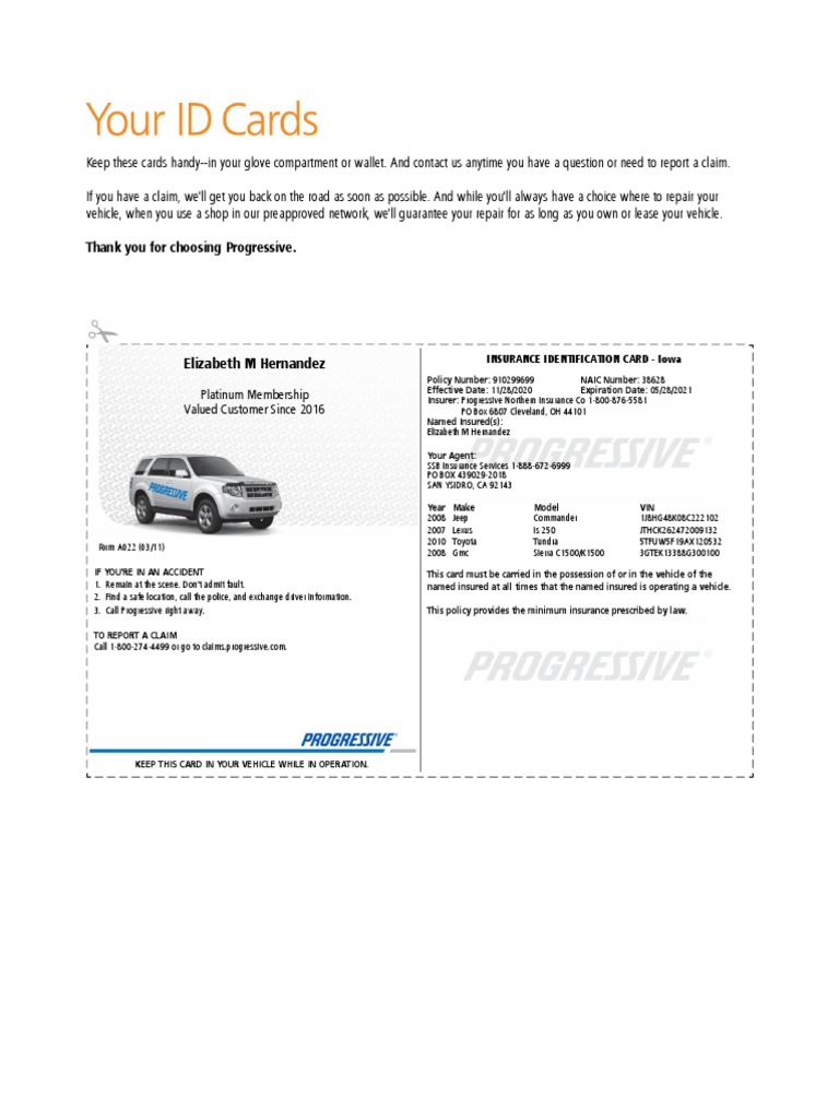 Iowa Insurance Identification Card | PDF | Insurance | Vehicle Industry