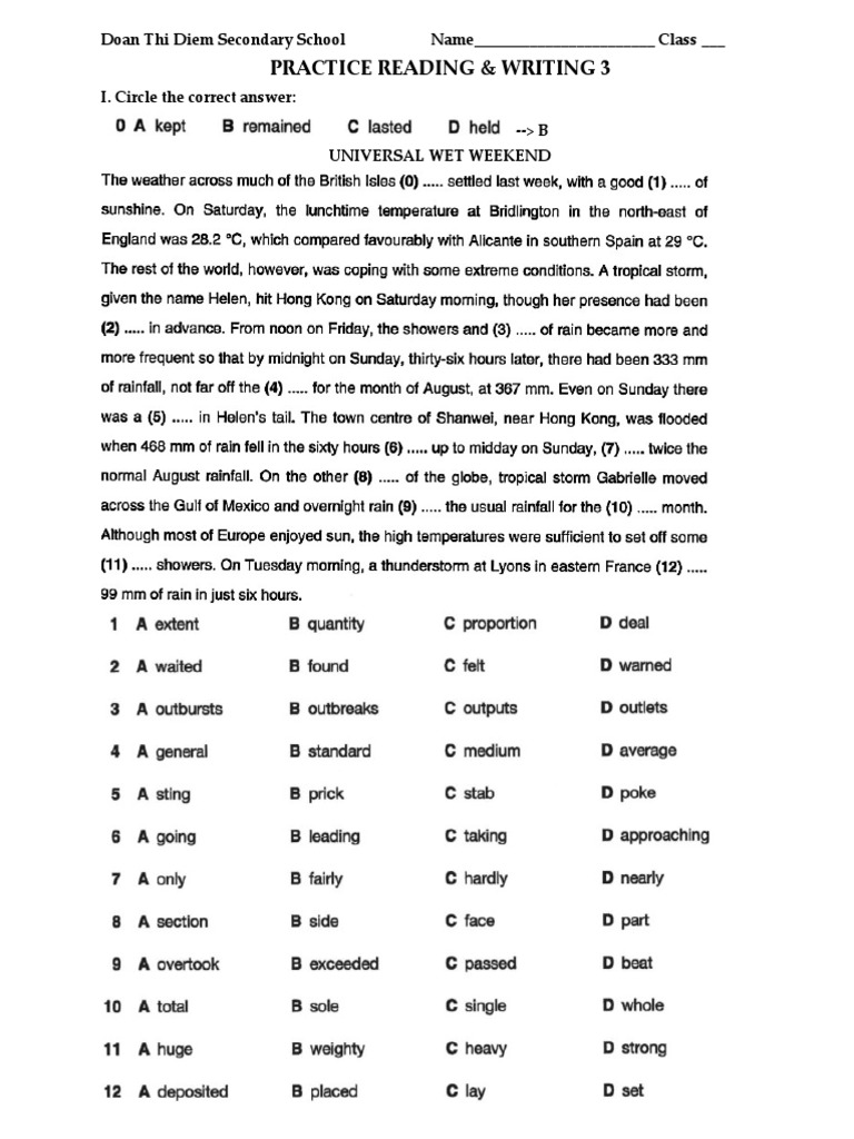 Reading and Writing 3 PDF