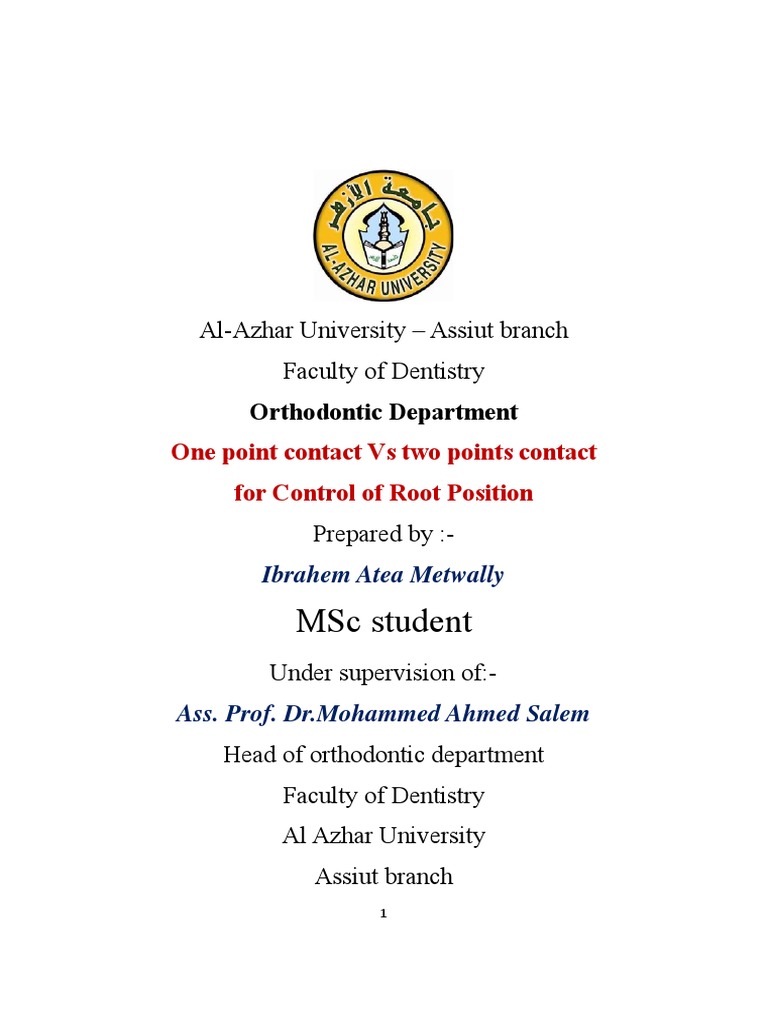 One vs Two Point Contact in Orthodontics | PDF | Friction | Orthodontics