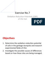 Exercise No.7: Oxidation-Reduction Potentials (ORP) of VSU Soil