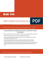 Bab Viii Implementasi Kebijakan Publik