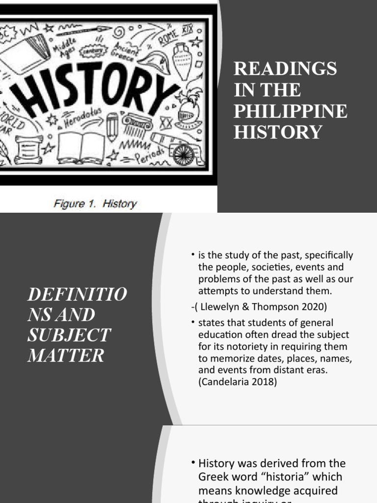 Readings in The Philippine History | PDF | Historiography | Historian