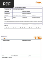 Assignment 1 Front Sheet: Qualification BTEC Level 5 HND Diploma in Computing