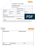 Assignment 1 Front Sheet: Qualification BTEC Level 5 HND Diploma in Computing Unit Number and Title Submission Date