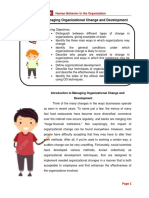 Chapter 12 - Managing Organizational Change and Development