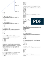 Soal Latihan PAS Matematika Semester 1