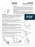 All Purpose High Limit Thermostat: THAP Series - Installation Instructions