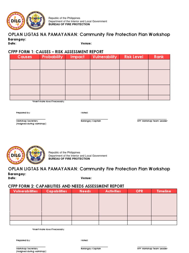 CFPP Workshop Planning Tools and Forms | PDF | Security | Public Safety
