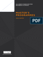 Alliance Manchester Business School Masters Brochure 2022 Entry