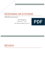 Comp4010 Lecture7 Designing AR Systems