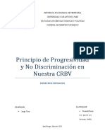 Principio de Progresividad y No Discriminacion en La CRBV