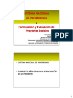 Formulacion y Evaluacion de Proyectos Sociales