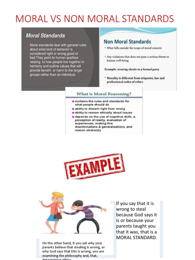 Moral VS Non Moral Standards PDF Morality Human Nature