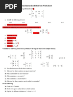 Worksheet - Matrix - Add Subs Transpose