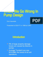 Where We Go Wrong in Pump Design: Dick Hawrelak Presented To ES317Y in 1999 at UWO