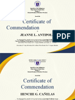 Certificate of Commendation: Jeanne L. Antipolo