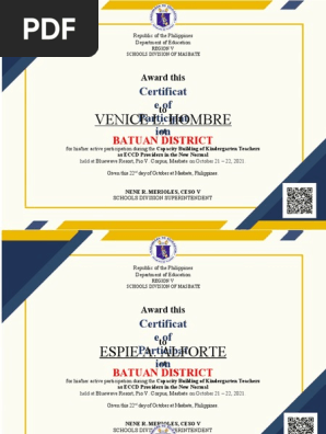 Certificate of Participation