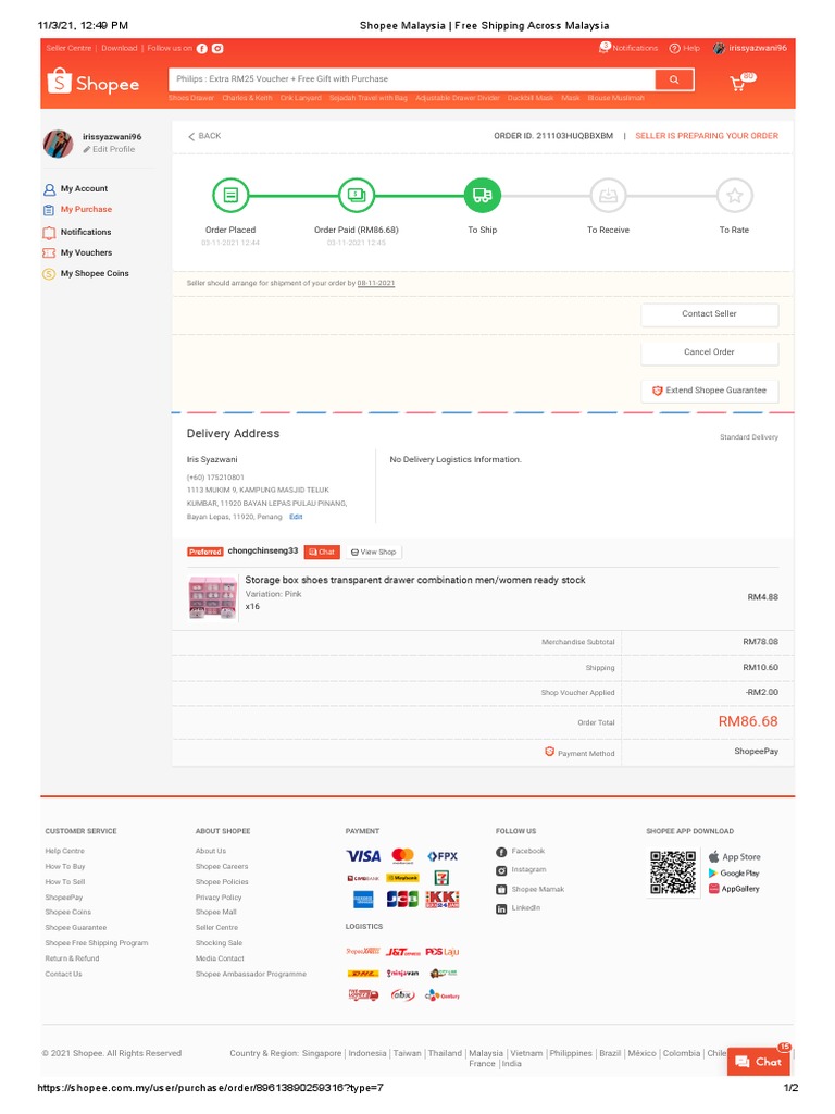 Shopee Malaysia Free Shipping Across Malaysia Pdf Service