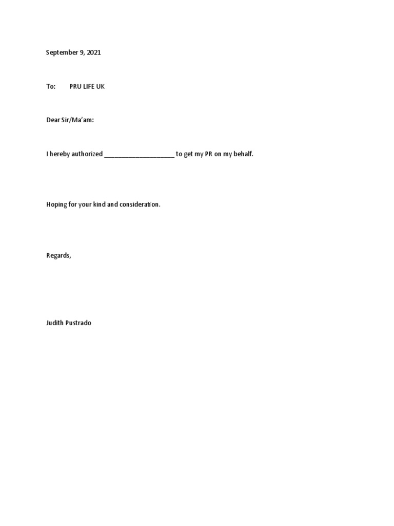 PR RequestLetter | PDF
