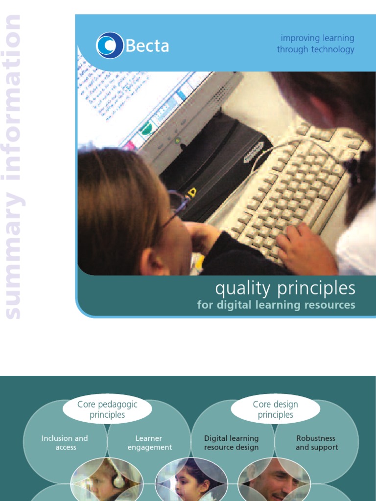 Quality Principles For Digital Learning Resources | PDF | Educational ...