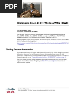 Configuring Cisco 4G LTE Wireless WAN EHWIC