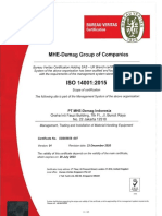 Mhe-Demag Certificate - Iso 14K - Mdi