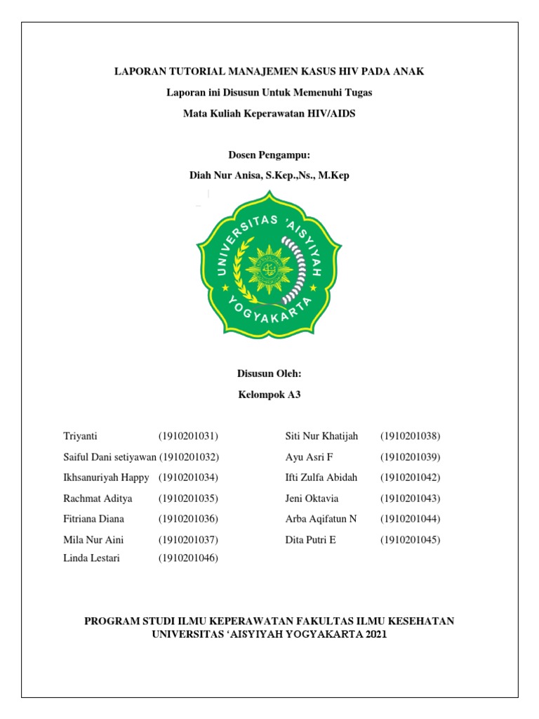 Revisi - Laporan Tutorial Manajemen Hiv - Aids | PDF
