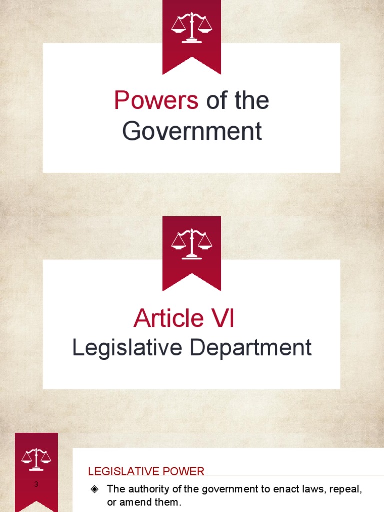 Legislative Powers in Article VI | PDF | American Government ...