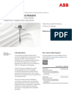 Aquaprobe Fea100/Fea200: Electromagnetic Flowmeter Insertion-Type Flow Sensors