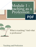 Module 1 - Teaching As A Profession