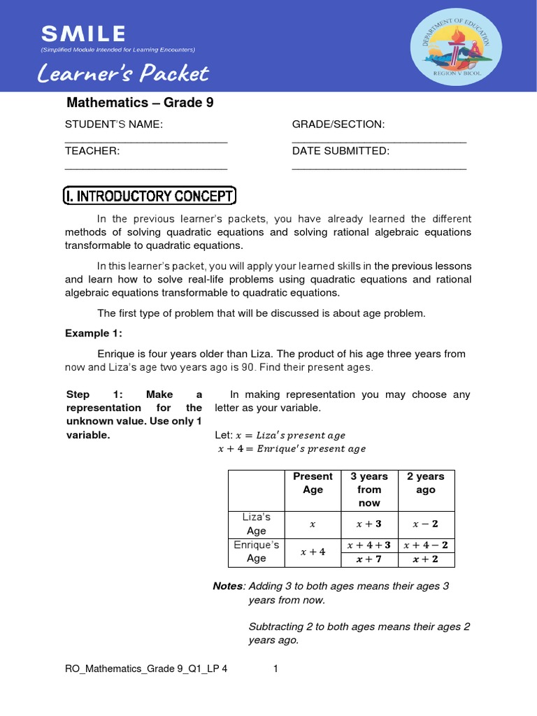 Solving Quadratic Equations in Real Life | PDF | Equations | Quadratic ...