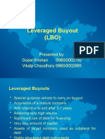 Leveraged Buyout (LBO) : Presented By: Gopal Krishan 09BS0002792 Vikalp Chaudhary 09BS0002685