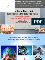 Microcercetare Privind Relația Dintre Biserică Și Mass-Media În