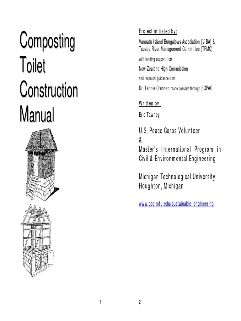 Composting Toilet Construction Manual PDF Concrete Toilet