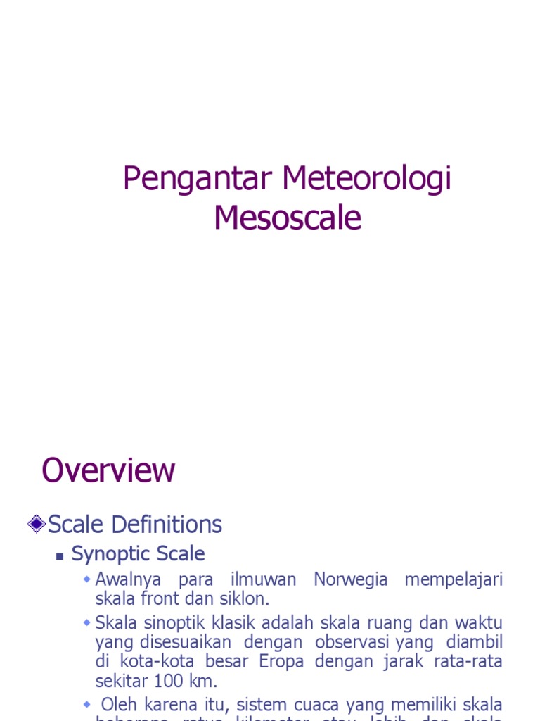 Introduction To Mesoscale Meteorology | PDF