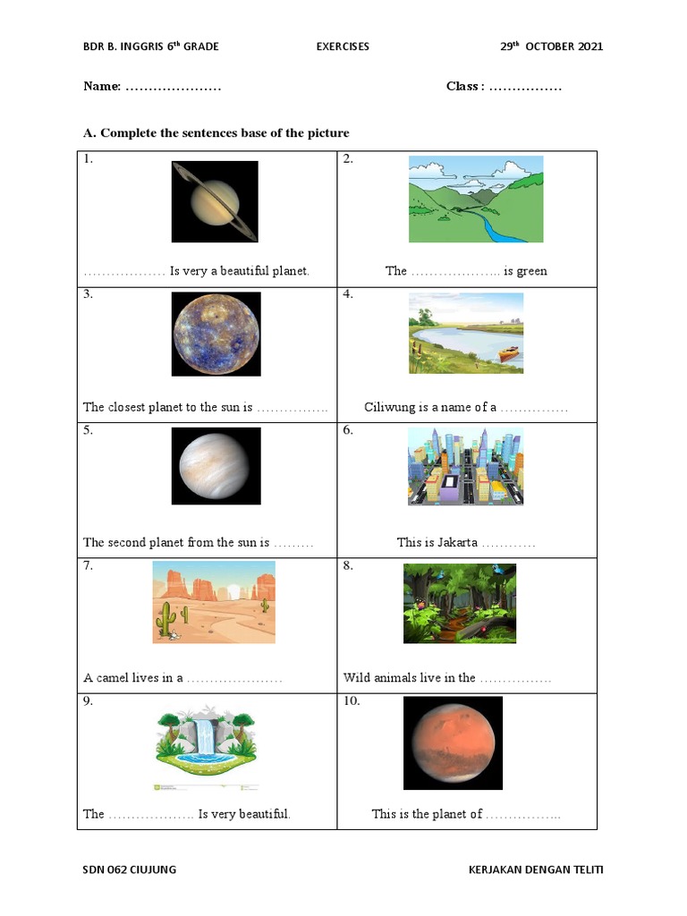 Exercises Earth N Planet | PDF | Outer Space | Solar System