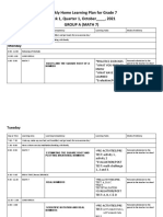 Weekly Home Learning Plan MATH 7