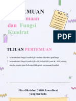 Fungsi Kuadrat dan Grafiknya